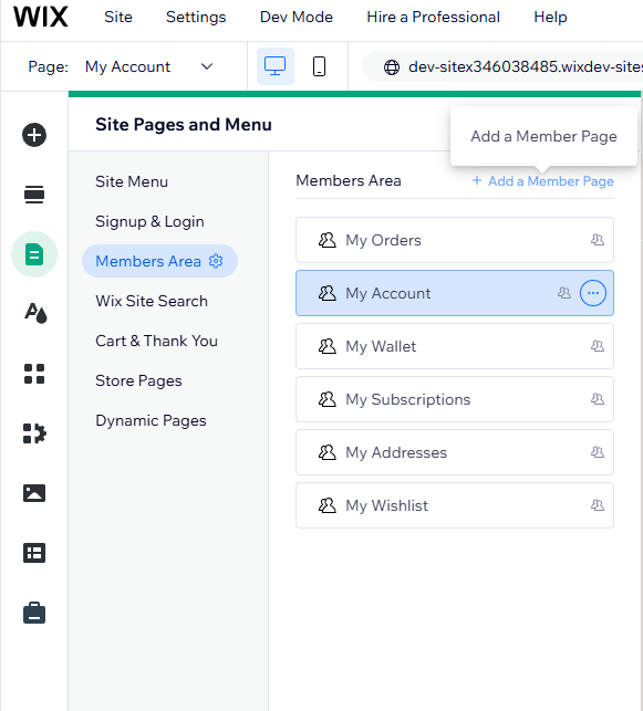 Add a Member Page